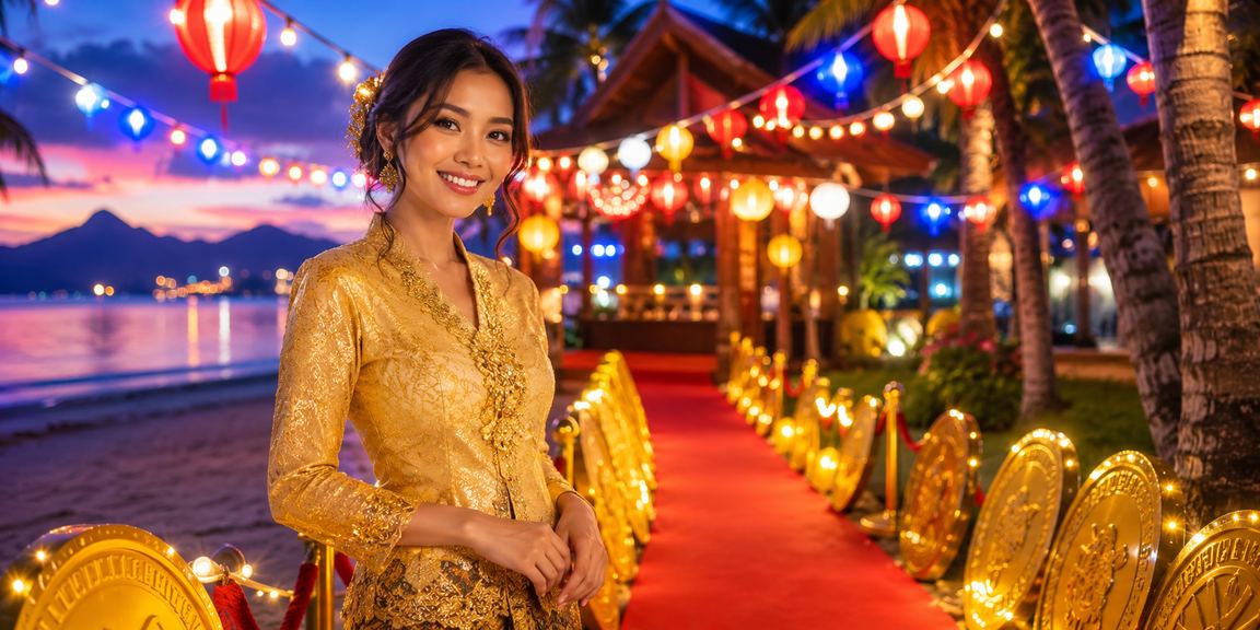 Aplikasi kasino dalam talian bergaya kebaya tradisional di Langkawi Malaysia