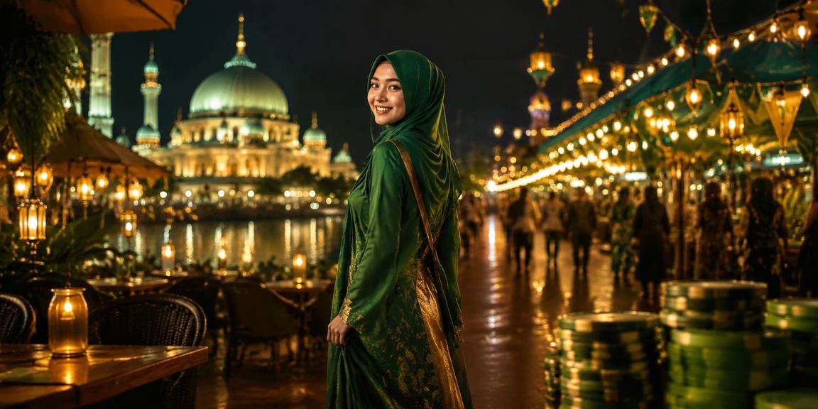 Suasana pertaruhan kasino dalam talian bergaya Malaysia moden di Putrajaya
